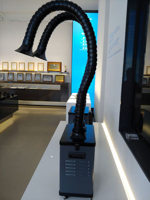 200W डबल सक्शन डक्टिंग 150 एम³ / एच * 2 फ्यूम एक्सट्रैक्टर हेपा फ़िल्टर के साथ